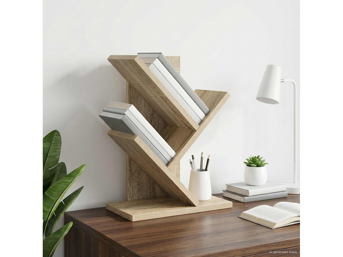 Vidaxl Estante De Livros Em Árvore 3 Níveis 30 X 18 X 40 Cm
