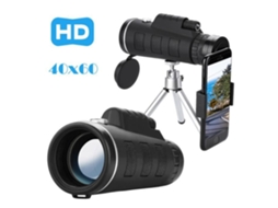 Telescópio Monocular com Lente Óptica Hd com Zoom 40X60 Tripé Clipe de Telefone Universal G177