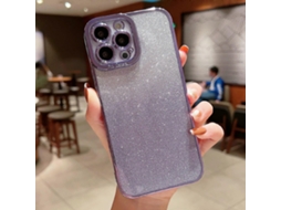 Capa De Tpu Com Glitter E Gradiente De Alta Transparência Para Iphone 14 Pro