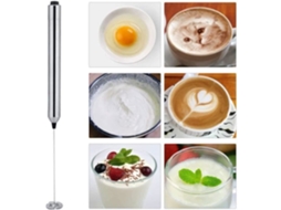 Batedor de Leite Elétrico Batedor de Leite e Mini Batedor de Aço Inoxidável com Colher para Café A192