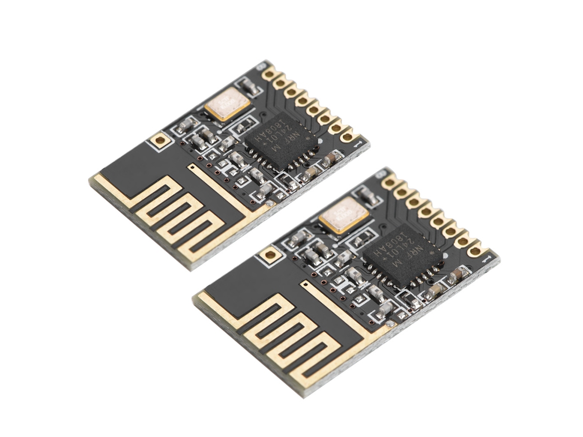 Módulo Transceptor Sem Fio Nrf24l01+ 2.4ghz Rf 2pcs Com Antena Integrada 2mbps