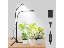 Luminária De Cultivo De Braço Duplo Iluminação Led De Espectro Completo Para Cultivo Interno Com Liga/desliga Automático E 5 Nív Aquaforge