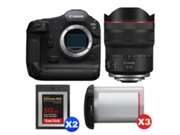Eos R1 + Rf 10 20mm F/4 L Is Stm + 2 Sandisk 512gb Extreme Pro Cfexpress Type B + 3 Canon Lp e19 + Ebook “20 Dicas para Fotos Que Impressionam” CANON