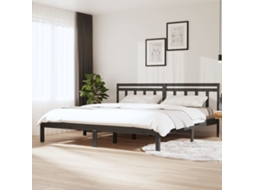 Vidaxl Estrutura De Cama 200x200 Cm Pinho Maciço Cinzento