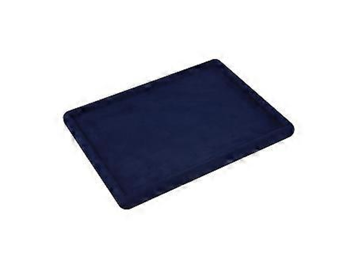 Caixa de joias prática à prova de poeira, bandeja organizadora de joias, suporte empilhável para joias, azul Slowmoose