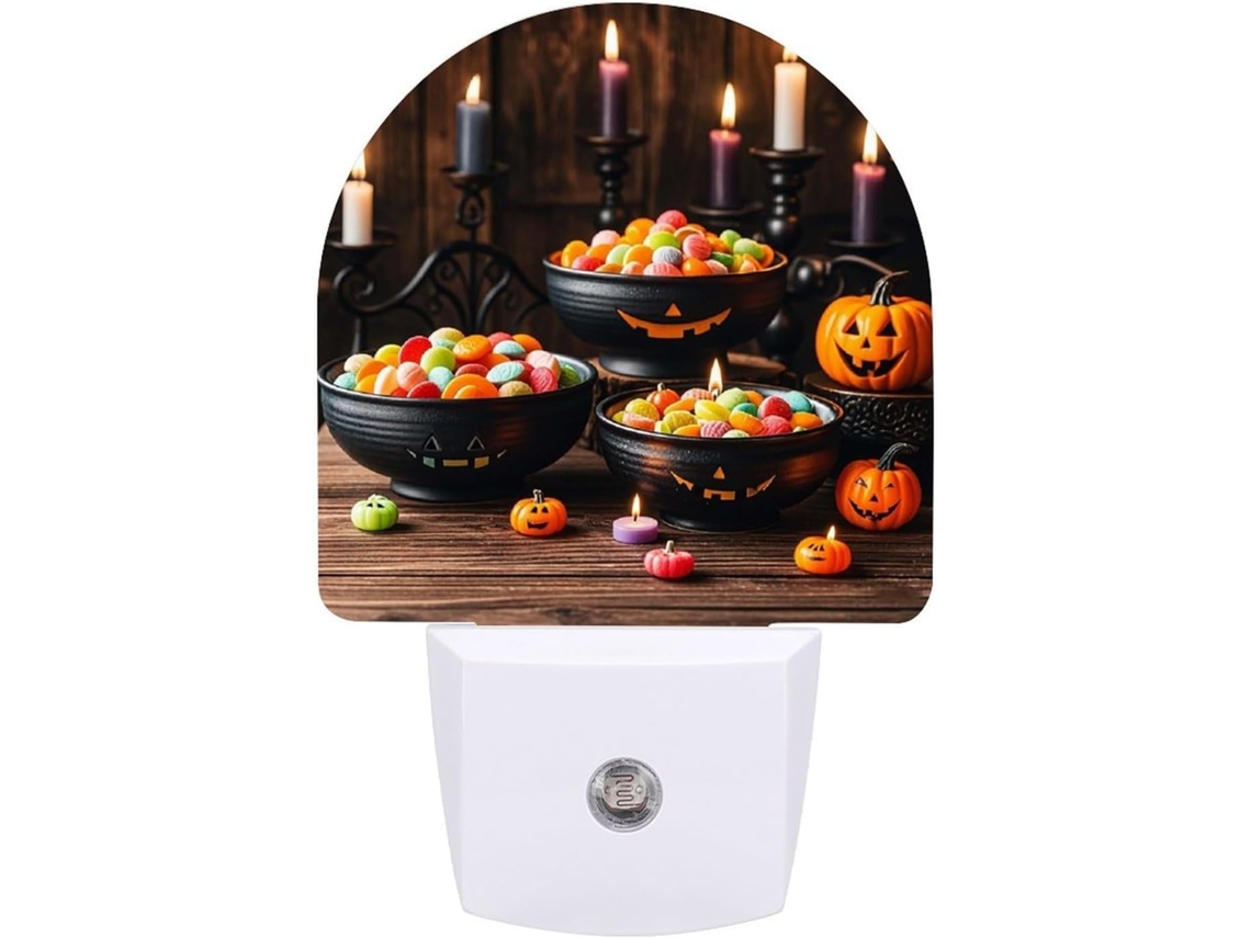 Luminárias de parede noturnas com plugue, em formato de caixa com doze unidades, com sensor de luz LED, luz branca suave.