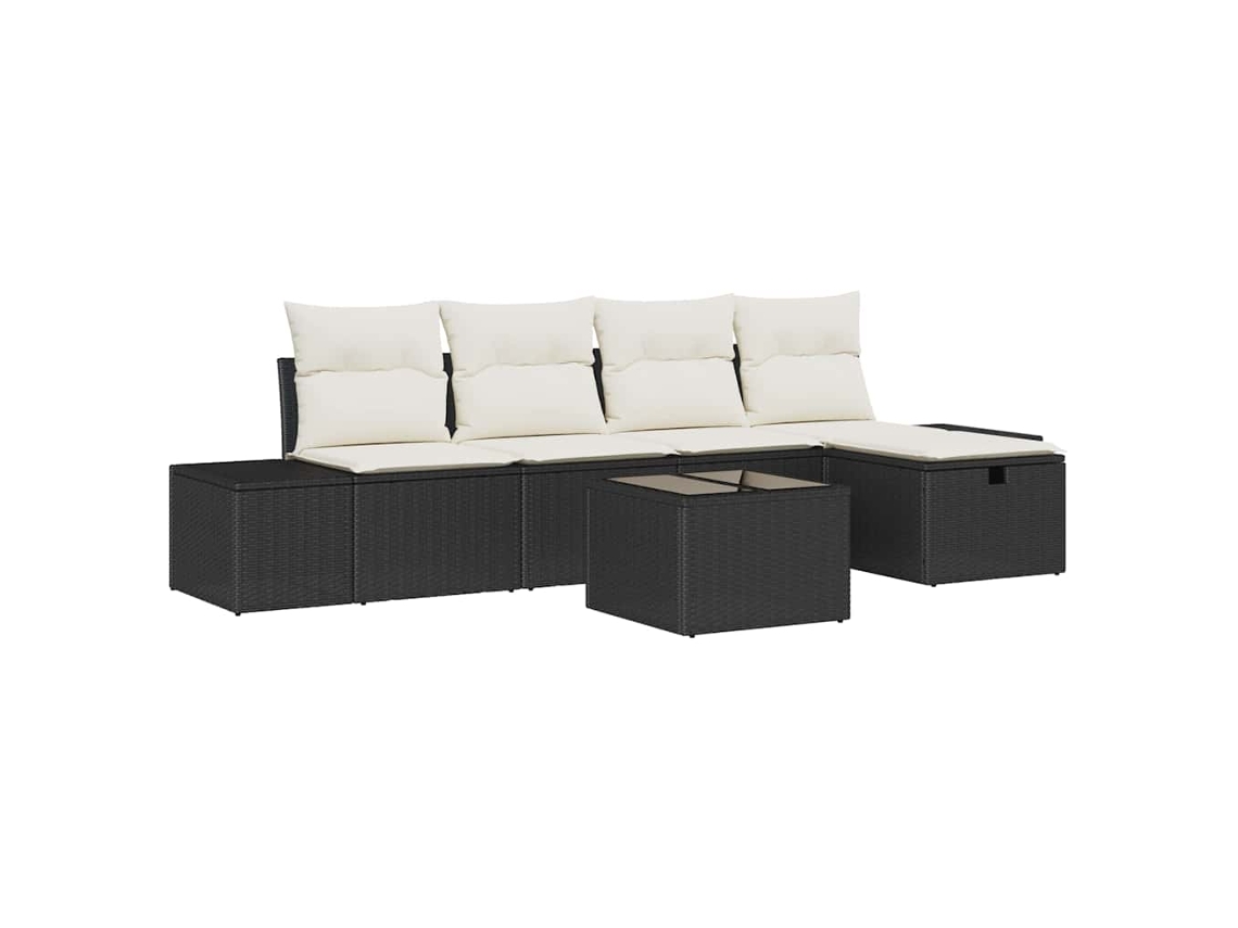 Maison Exclusive - Conjunto De Sofás Com Almofada 6 Pcs Vime Pe