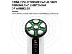 Dispositivo de Microcorrente Máquina Levantamento Facial Pescoço Pele Apertar Massageador Led Terapia Luz Vi Bração Ferramenta Beleza Branca GOKOCO