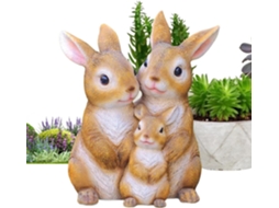 Estátua de Coelho para Exterior, para Quintal, Jardim Ou Decoração com Coelhos. Figura Leve em Resina, um Ornamento CHABERLU