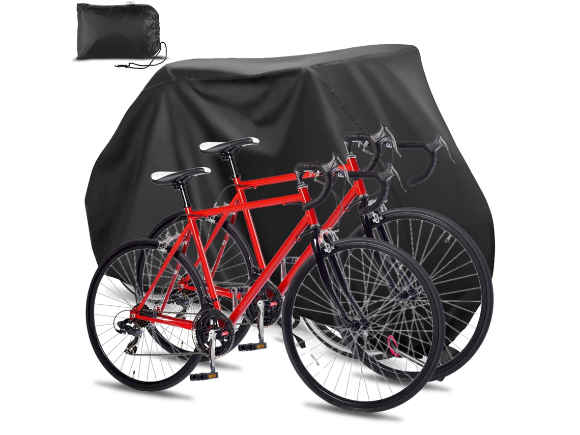 Capa Para Bicicleta 210d Oxford, Proteção Externa Para 2 Bicicletas, Lona Com Furos Para Cadeado E Saco De Armazenamento, 200x70x110cm Btforus