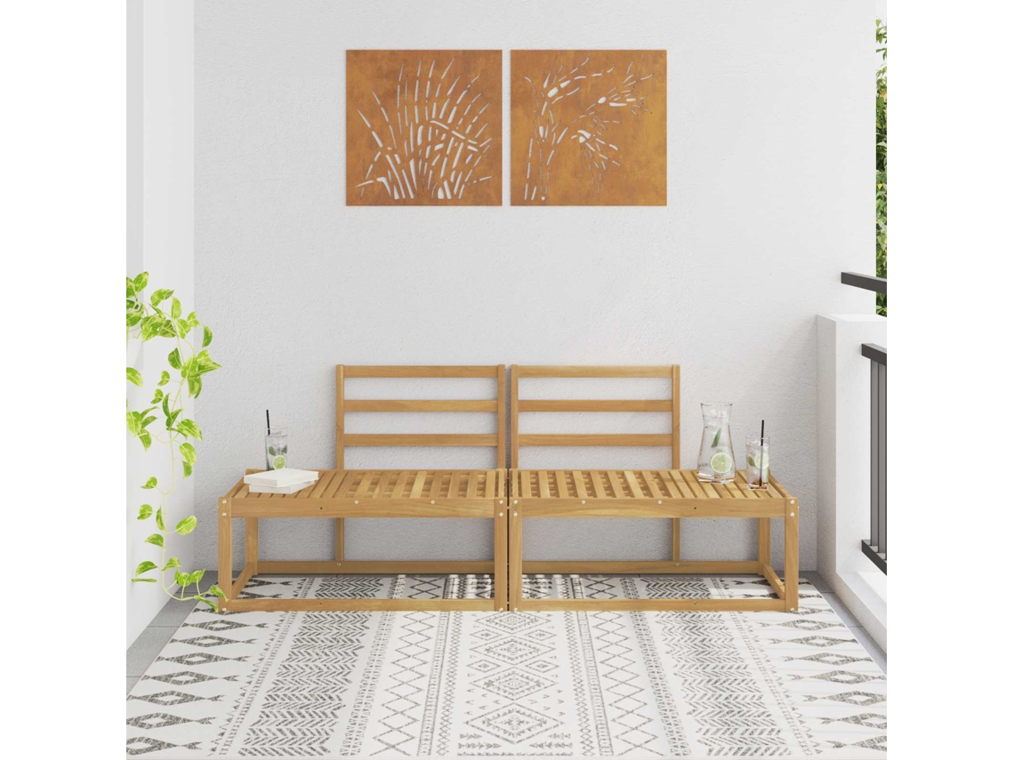 Vidaxl Sofá De Canto Externo 2 Peça Branco 182,5 X 63 X 73 Cm