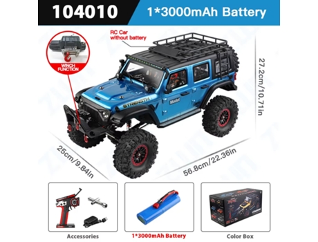 Carro Rc 1/10 Profissional 4wd Off Road 2.4g Com Luz, Escalada Elétrica Grande Aeuzwr