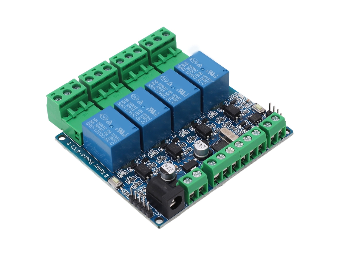 Laxiscreed Módulo Relé 12v 4 Canais Com Isolamento Óptico Para Controle De Circuitos