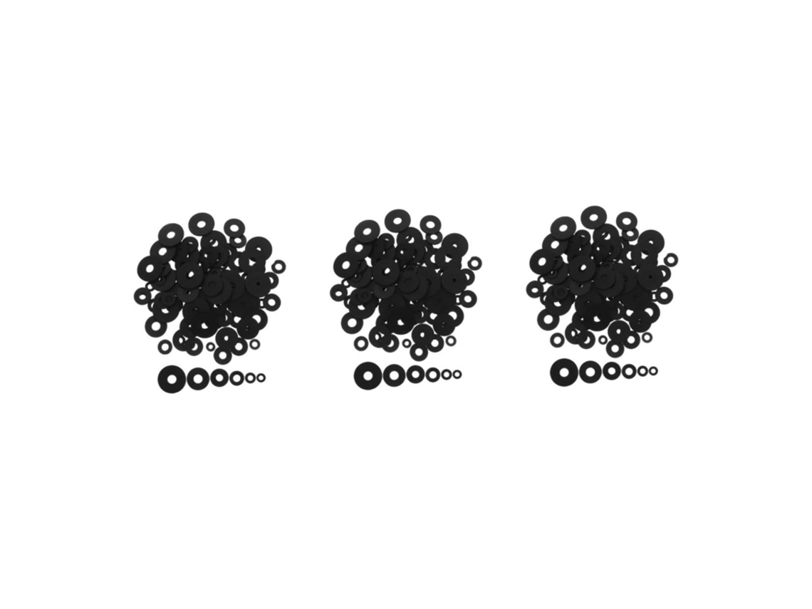 Conjunto De 360 Arruelas De Borracha Antivibração Para Eletrodomésticos.