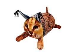 Primerox pelúcia Big Floppa Gato Simulado Almofada de Decoração 450g 25x32cm Multicolorida