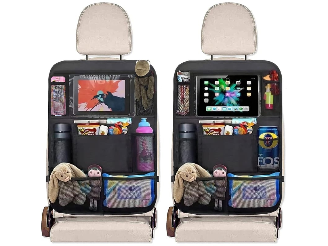 2026-organizador De Carro Com 9 Bolsos E Bolsa Transparente Para Tablet De 10 Polegadas Para Livros, Brinquedos E Garrafas