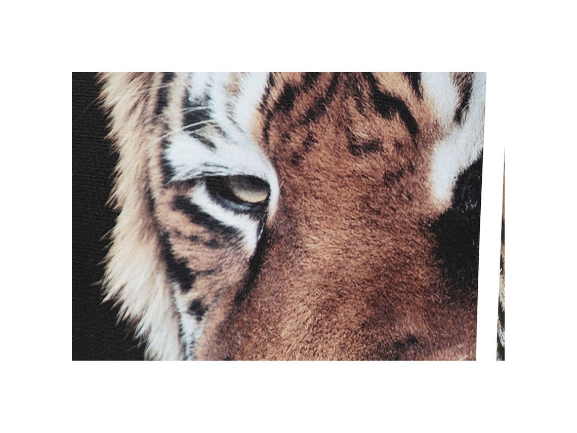 Pintura Dkd Home Decor Tigre Pinheiro Tela 2 Pcs