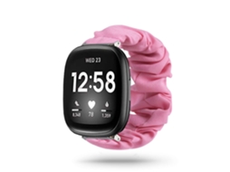 Bracelete Fitbit Sense 2 Pulseira Scrunchie Rosa