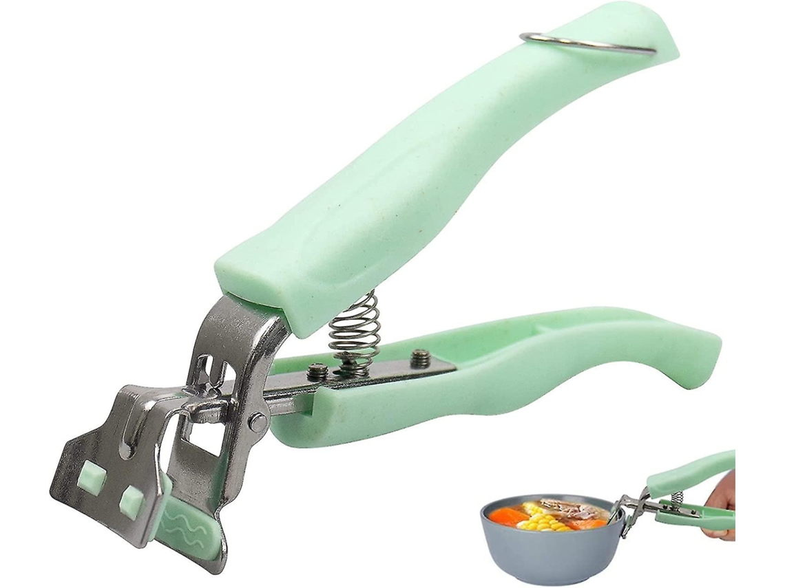 Pinças anti-queimadura em aço inoxidável resistentes ao calor para pratos, xícaras, bandejas e utensílios de cozinha.