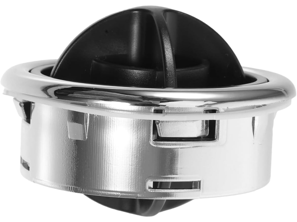 Grelha de ventilação redonda para ar condicionado, ideal para instalação em autocaravanas/motorhomes.