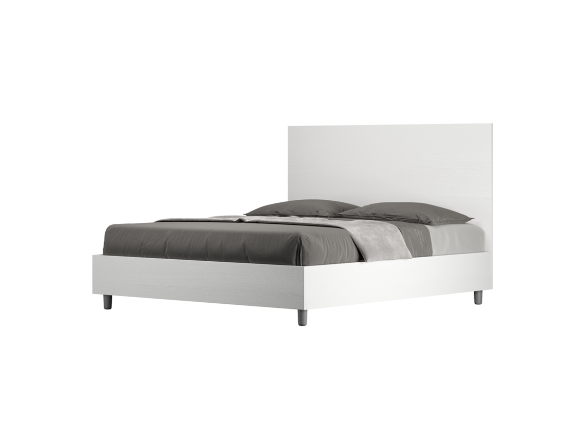 Cama com Arrumação Cinza Egos Nova ITYHOME Branco (160x200)