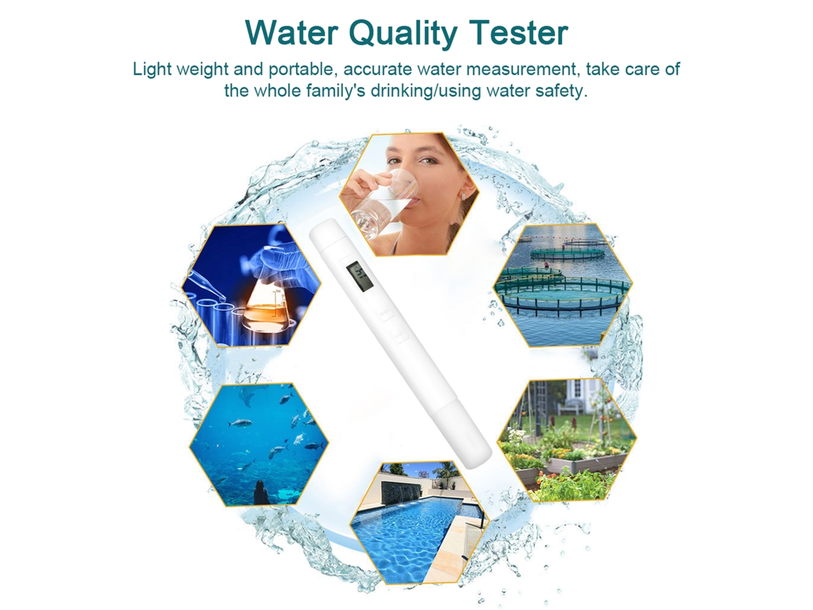 Detector de Qualidade da Água Multifuncional, TDS, EC, Salinidade, S.G, Temperatura | S/MARCA