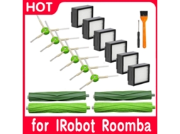 Escova Rolo Filtro Hepa Escova Lateral Para Irobot Roomba I7 I7 E5 E6 I3 Série Ei Robô Aspirador De Pó Saco De Papel Acessórios Brilvibera