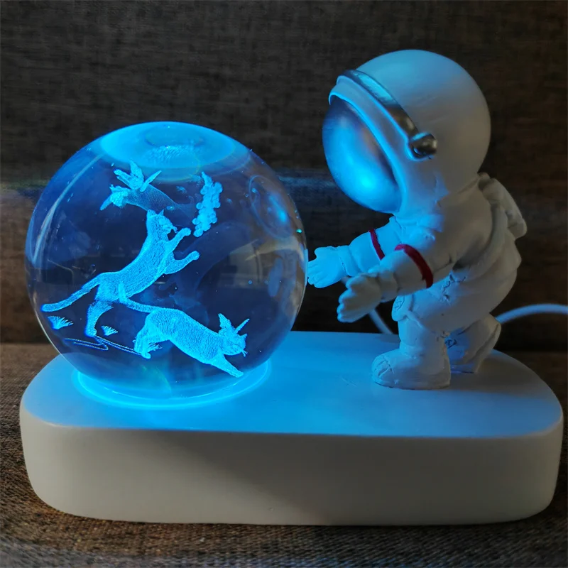 Bola de Cristal Criativa, Luz Noturna Led, Interface Usb, Presente Infantil, Decoração para Casa MDUG