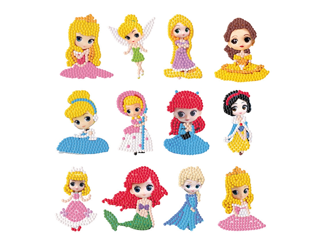 Adesivo De Pintura De Diamante Infantil 5d Diy Princesa