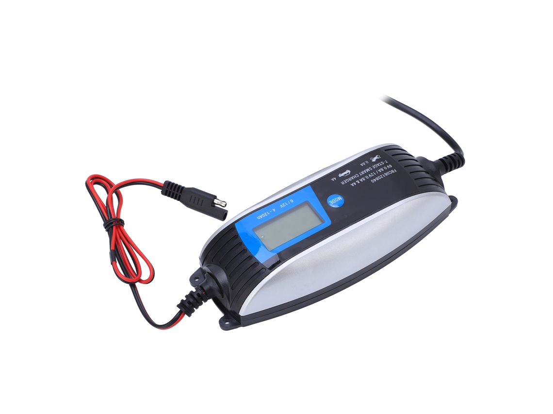 Carregador De Bateria Inteligente Laxiscreed Com Visor Lcd E Função De Manutenção Automática