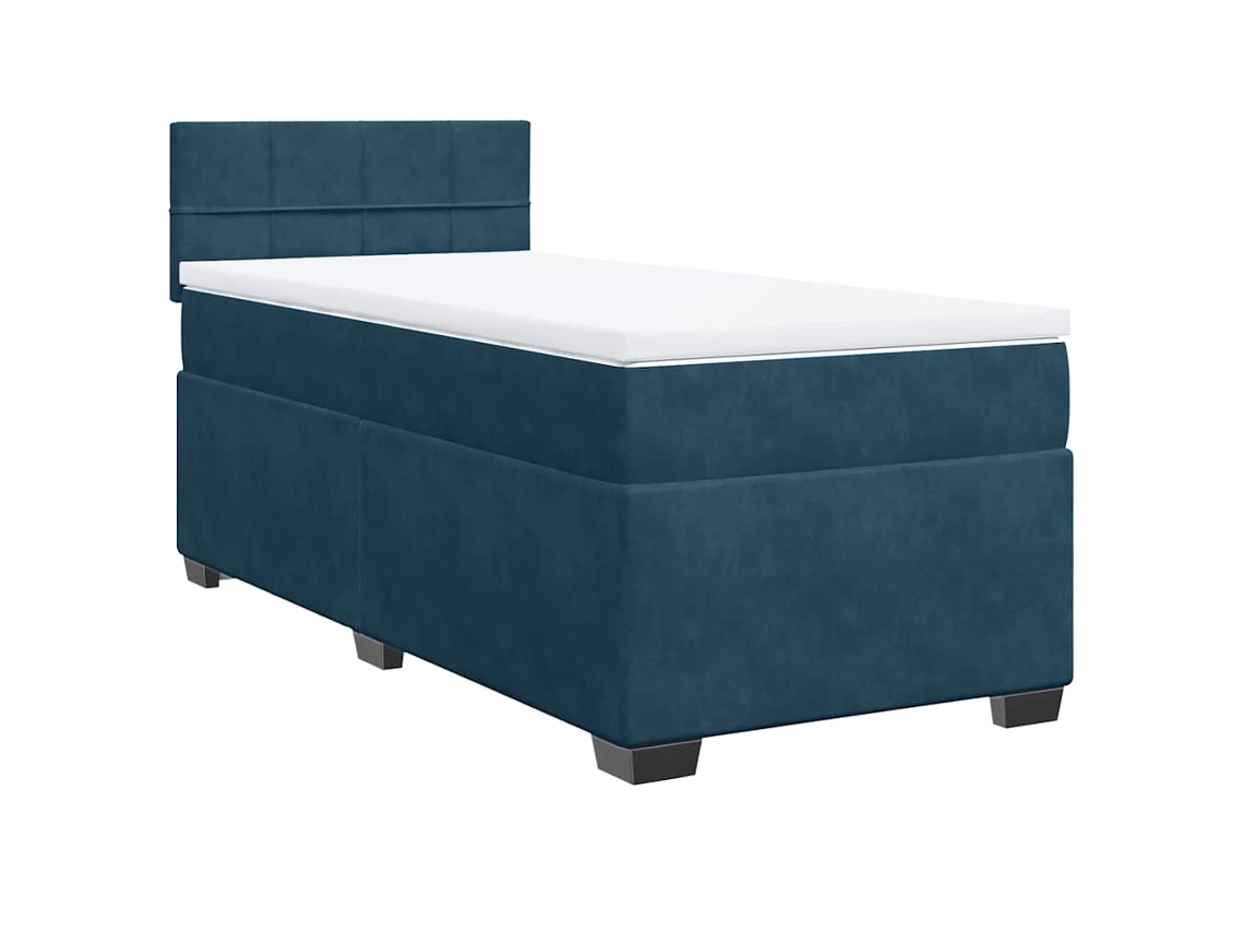Box Spring Bed, Box Spring Beds Vidaxl Azul Veludo (90 X 200 Cm)