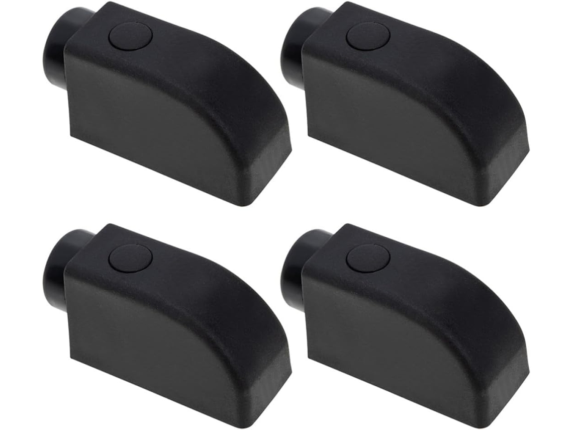 Conjunto De 2 Travas De Pvc Prateadas Para Janelas De Correr