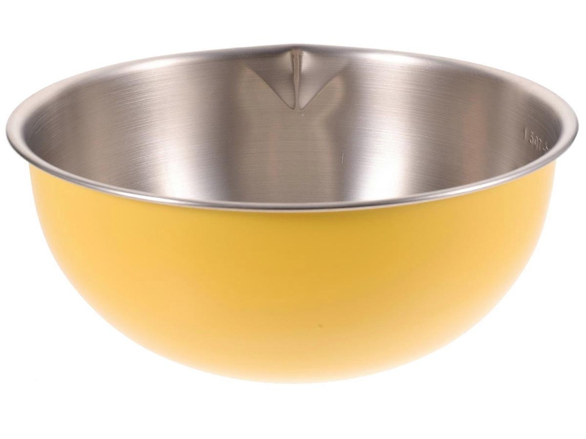 Lurelia Food Container 1 Tigela Em Aço Inoxidável Amarelo, Para Cozinhar, Ovos, Salgados