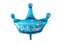 Laxiscreed Balão De Festa Com Coroa De Princesa Azul Para Aniversário E Casamento