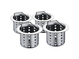 2026 colador de Fregadero de Acero Inoxidable Sus 304, Universal, 80mm, 2 Piezas, Antiobstrucción