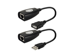 1 Par De Cabos Adaptadores Extensão Usb Para Rj45 Lan Ethernet Com Alcance 50 Metros-aquaforge