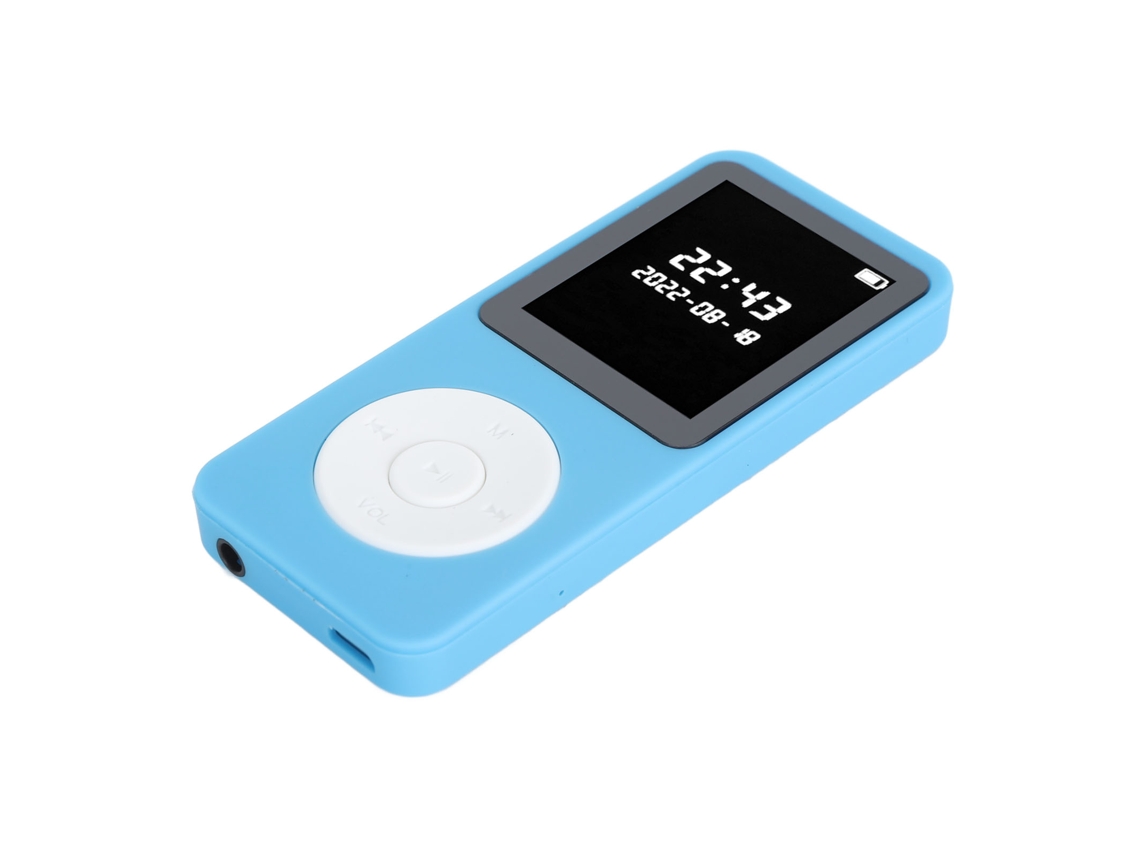 Reprodutor De Música Mp3 Bluetooth 5.0 Com Tela Lcd 1.77 Polegadas Alto-falante Hd Portátil Cartão 32g Azul
