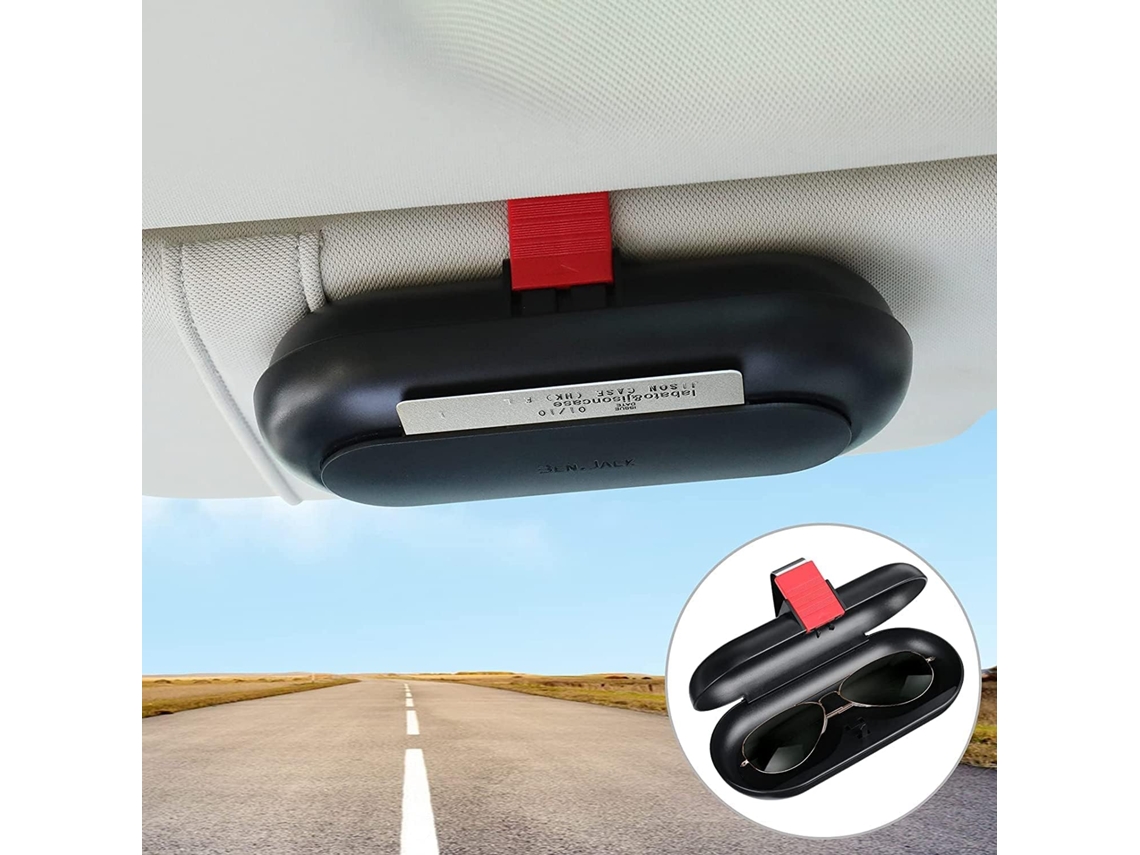 Estojo para Óculos de Carro, Viseira Solar Retrátil AQUAFORGE