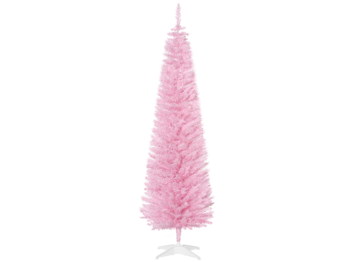 Árvore De Natal Artificial, Em Metal, Plástico, Cor Rosa
