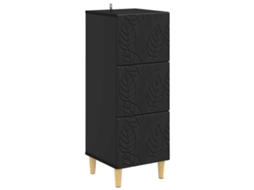 Maison Exclusive - Gabinete De Gavetas Preto 33 X 34,5 X 90 Cm