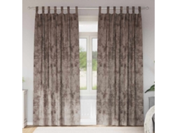 Vidaxl Cortinas De Veludo 2 Unid. Cappuccino 245 X 140 Cm Veludo