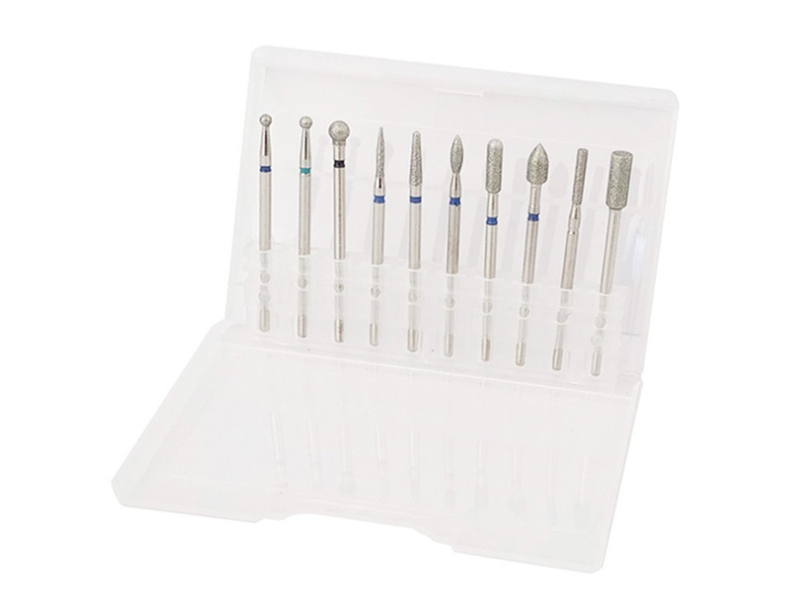 10 pçs Conjunto De Brocas Para Furadeira De Unhas Emery Quitículas Polidor Para Artistas E Iniciantes Zh3