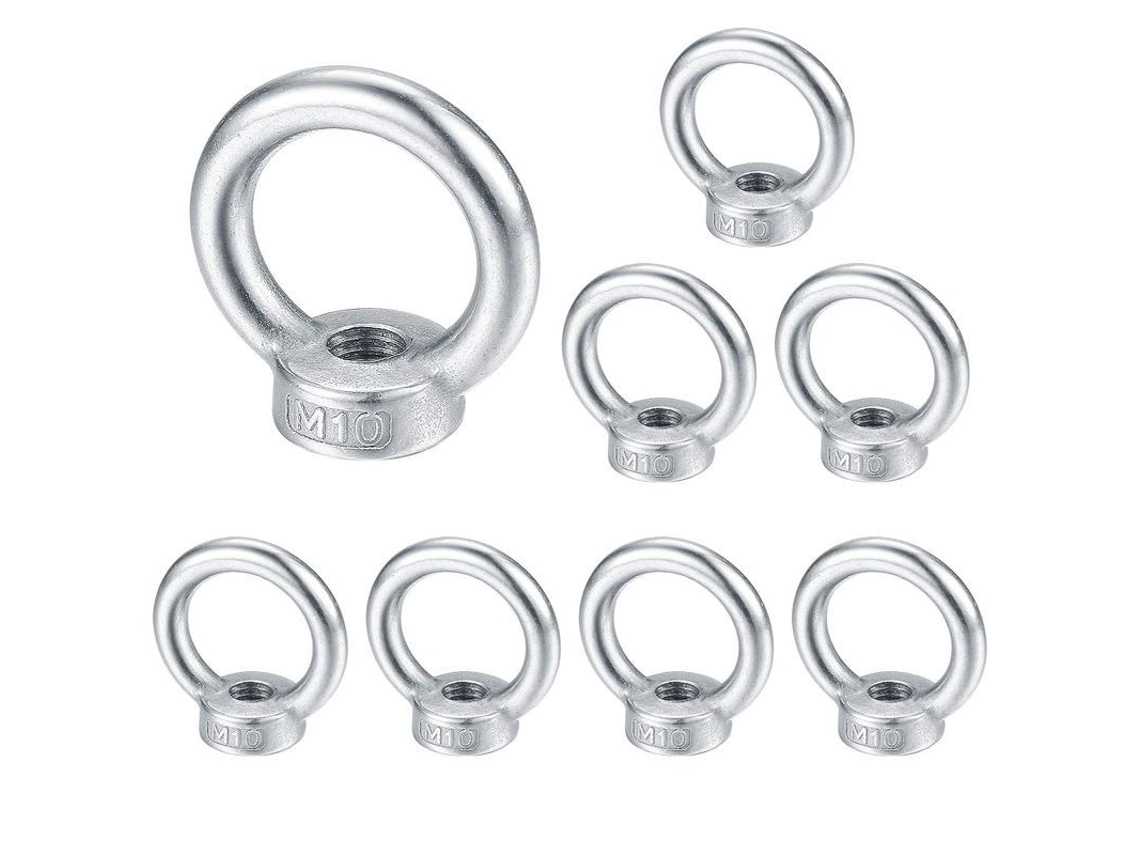 Tuercas de Ojo M10, Perno de Anillo de Elevación, Acero Inoxidable 304, 8 Piezas S/MARCA