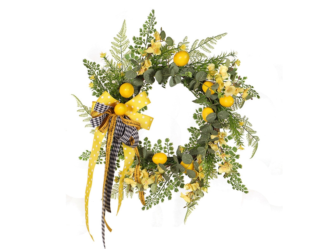 Laxiscreed Guirlanda De Limão Com Folhas De Plástico Para Decoração De Festa