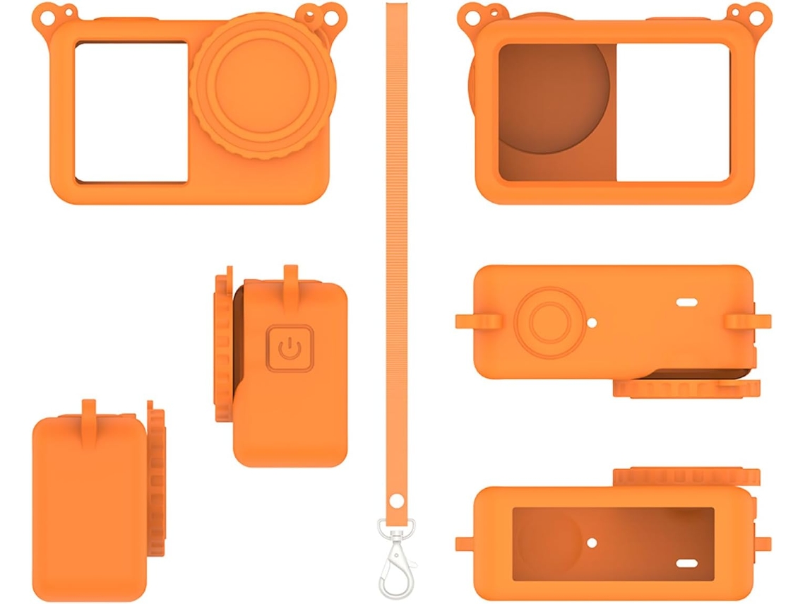 Capa De Silicone Leve Para Câmera Action 6 - Absorção De Impacto - Fácil Acesso Total