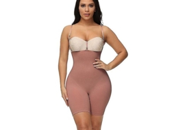 Cinta modeladora curta de cintura alta feminina 2026 com controle abdominal e compressão forte.
