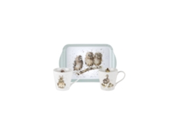 Conjunto de caneca e bandeja PIMPERNEL Wrendale Designs gêmeos
