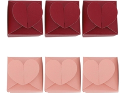 Caixa De Doces, Embalagem Multiuso, Papel Delicado, Formato Quadrado Ou De Coração, Pacote Com 50 Unidades Para