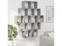 Vidaxl Prateleira De Parede Sonoma Cinzento 120 X 20 X 136 Cm