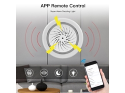 2026horizon-sirena Inteligente Wifi Tuya 90db Alarme Auditiva E Visual Controle Remoto App Sistema De Segurança Residencial